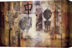 Li-leger Canvas Paintings - East Meets West II by Don Li-Leger