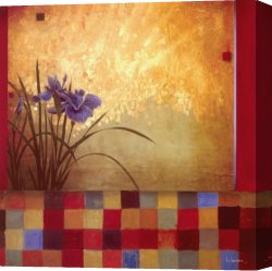 Les Iris Jaunes 1824 Canvas Paintings - Iris Quilt by Don Li-Leger