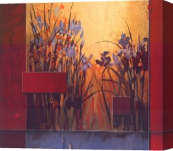 Les Iris Jaunes 1824 Canvas Paintings - Iris Sunrise by Don Li-Leger