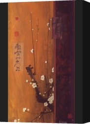 Li-leger Canvas Paintings - Oriental Blossoms I by Don Li-Leger
