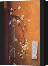 Li-leger Canvas Paintings - Oriental Blossoms III by Don Li-Leger