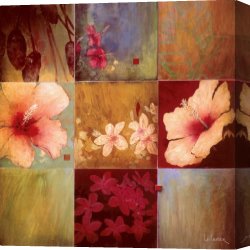 Li-leger Canvas Paintings - Tropical Nine Patch II by Don Li-Leger