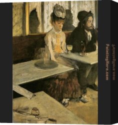 Edgar Canvas Paintings - Absinthe by Edgar Degas