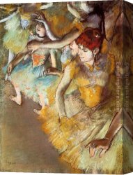 Ballet Canvas Paintings - Ballet Dancers on the Stage by Edgar Degas