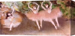 Ballet Canvas Paintings - Ballet Scene by Edgar Degas