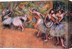 Ballet Canvas Paintings - Ballet Scene III by Edgar Degas