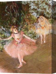 Rehearsal on The Stage Canvas Paintings - Dancer on Stage by Edgar Degas