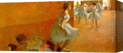 Stairs Canvas Paintings - Dancers Climbing the Stairs by Edgar Degas