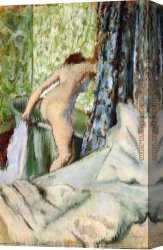 Leaving The Bath Canvas Paintings - The Morning Bath by Edgar Degas