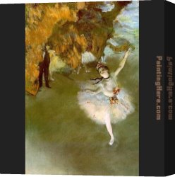 Edgar Canvas Paintings - The Star I by Edgar Degas