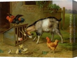 The Moose Hunt Canvas Paintings - The Intruder by Edgar Hunt