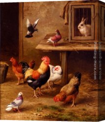Edgar Hunt Canvas Paintings - The Outside World by Edgar Hunt