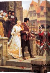 Edmund Blair Leighton Canvas Paintings - A Call to Arms by Edmund Blair Leighton