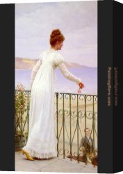 Edmund Blair Leighton Canvas Paintings - A Favour by Edmund Blair Leighton