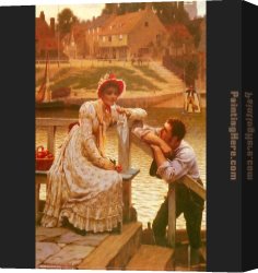 Edmund Blair Leighton Canvas Paintings - Courtship by Edmund Blair Leighton