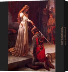 Edmund Blair Leighton Canvas Paintings - The Accolade by Edmund Blair Leighton