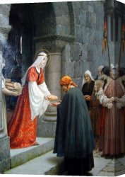 Edmund Blair Leighton Canvas Paintings - The Charity of St by Edmund Blair Leighton