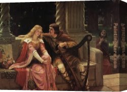 Edmund Blair Leighton Canvas Paintings - The End of The Song by Edmund Blair Leighton