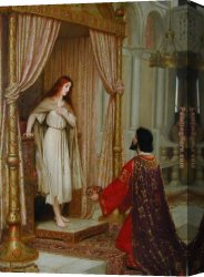 Edmund Blair Leighton Canvas Paintings - The King and the Beggar-maid by Edmund Blair Leighton