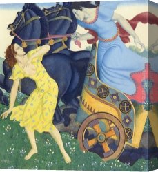 Pluto And Persephone Canvas Paintings - Pluto and Persephone by Edmund Dulac