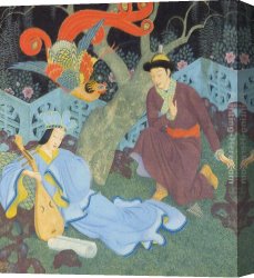 The Bird Seller Canvas Paintings - The Fend Bird by Edmund Dulac