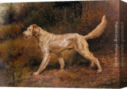 Setters Canvas Paintings - Commissioner, A Champion English Setter by Edmund Henry Osthaus