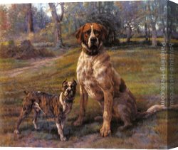 Friends Canvas Paintings - Good Friends by Edmund Henry Osthaus