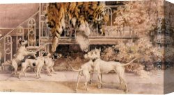 A Hunting Morn Canvas Paintings - Hunting Tigers, the Terriers by Edmund Henry Osthaus