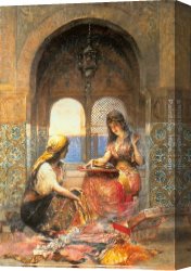 Wilhelm Canvas Paintings - The Final Decision by Edouard Frederic Wilhelm Richter