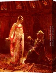 Wilhelm Canvas Paintings - The Fortune Teller by Edouard Frederic Wilhelm Richter