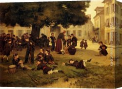 A Rank Soldier of The 7th Hussar Regiment Canvas Paintings - Young Soldiers by Edouard Frere