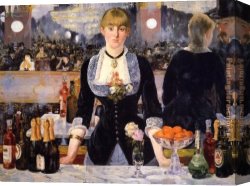 Anna at The Bar Canvas Paintings - A Bar at the Folies-Bergere by Edouard Manet