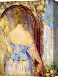 Edouard Manet Canvas Paintings - Before the Mirror by Edouard Manet