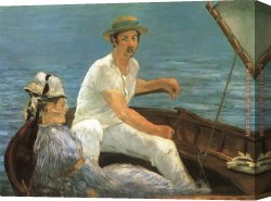 Edouard Manet Canvas Paintings - Boating by Edouard Manet