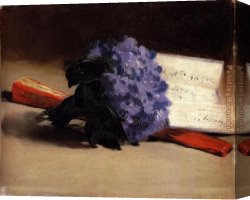 Edouard Manet Canvas Paintings - Bouquet Of Violets by Edouard Manet
