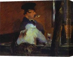Buena Vista Bar Canvas Paintings - In The Bar Le Bouchon by Edouard Manet