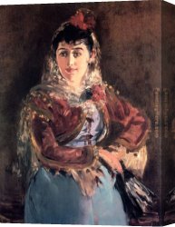 Emilie, Canvas Paintings - Portrait of Emilie Ambre in the role of Carmen by Edouard Manet