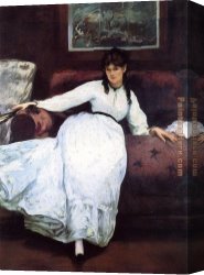 Berthe Morisot Canvas Paintings - Repose Portrait of Berthe Morisot by Edouard Manet