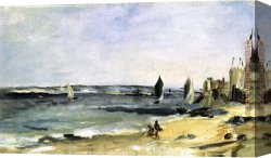 Edouard Manet Canvas Paintings - Seascape at Arcachon by Edouard Manet