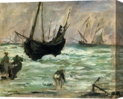 Edouard Manet Canvas Paintings - Seascape I by Edouard Manet