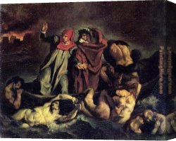 Edouard Manet Canvas Paintings - The Barque of Dante by Edouard Manet