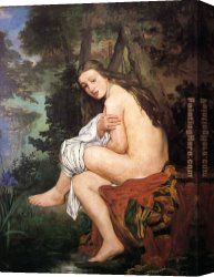 Edouard Manet Canvas Paintings - The Surprised Nymph by Edouard Manet
