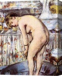Edouard Manet Canvas Paintings - Woman in a Tub by Edouard Manet