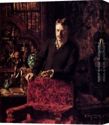 Gentleman Canvas Paintings - A Gentleman In An Interior by Eduard Charlemont