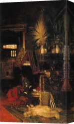 Makart Canvas Paintings - Hans Makart in seinem Atelier by Eduard Charlemont