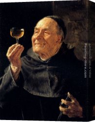 Good Canvas Paintings - A Good Drink by Eduard Grutzner