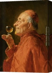Good Canvas Paintings - A Good Vintage by Eduard Grutzner