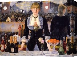 A Bar at The Folies-bergere Canvas Paintings - A Bar at the Folies-Bergere by Eduard Manet