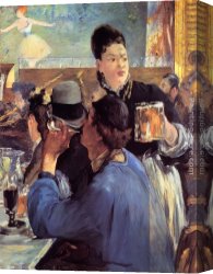Caf Canvas Paintings - Corner of a Caf&eacute;-Concert by Eduard Manet