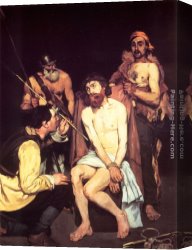 A Rank Soldier of The 7th Hussar Regiment Canvas Paintings - Jesus Mocked by the Soldiers by Eduard Manet